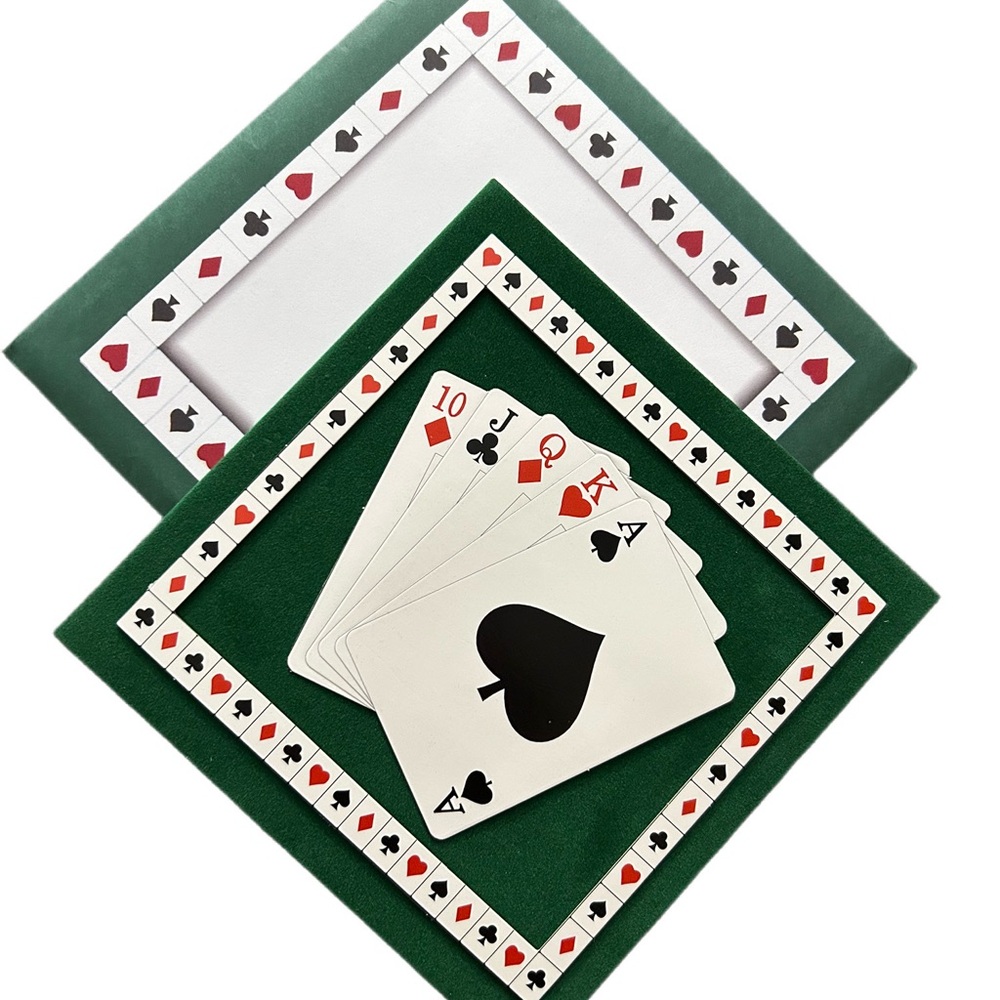 (2 Felt Playing Cards) Themed Greeting Cards